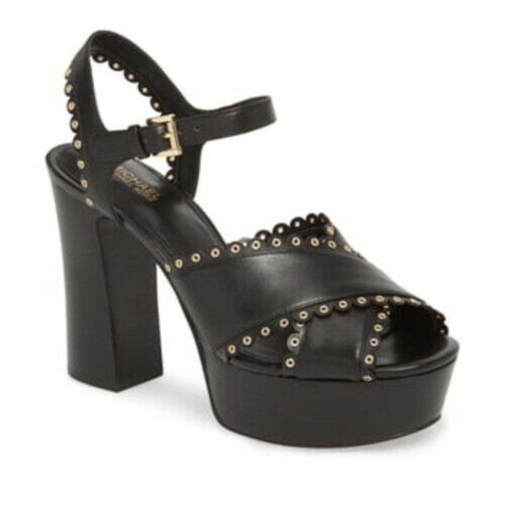 Michael Kors Black Studded Platform Heels